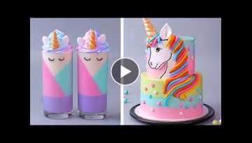 Oddly Satisfying and Fantastic Unicorn Cake Decorating Ideas | Beautiful Colorful Cake Tutorials
