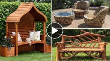 29 beautiful wooden garden benches!