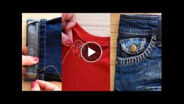 ????2021 Top Notch Sewing Hacks and Tips l Great Embroidery Hacks (Clothing, Jeans )???? l How To...