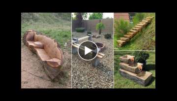 20 + Creative Ways of Turning Logs And Stumps Into Garden Furniture | garden ideas