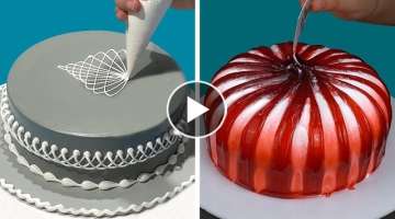 Stunning Cake Decorating Technique Like a Pro | Most Satisfying Chocolate Cake Decorating Ideas #...