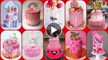 Pink Colour Cake Ideas For Girls 2021/Pink Cake Designs 2021/Pink Birthday Cake Ideas For Baby Gi...