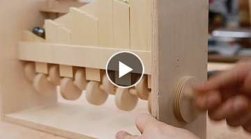 Awesome Woodworking Lift Idea! / Marble lifter / woodcrafts toy / mechanism