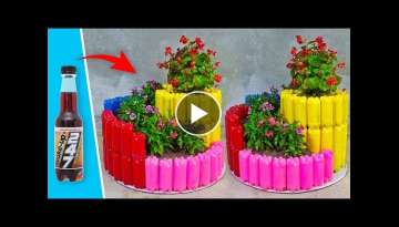 Unique Idea Of Old Plastic Bottles | Recycling Plastic Bottles Twisted Flower Garden