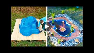 DIY GARDEN POND and other crafts for BACKYARD