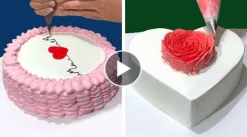 Amazing Heart Cake Decorating Tutorial for Valentines | Most Satisfying Chocolate Cake | So Easy