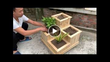 Amazing Reusable Wood Project - How To Process Pallet Wood Into Beautiful Flower Pots Easily