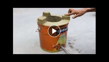 Wow Wow / The idea of ​​making a wood stove with cement and clay using an old iron box