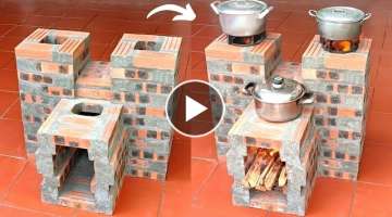 The idea of ​​making a wood stove from cement - a stove that saves firewood