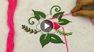 hand embroidery designs of a beautiful flower pattern with Brazilian embroidery stitches @SMBorda...