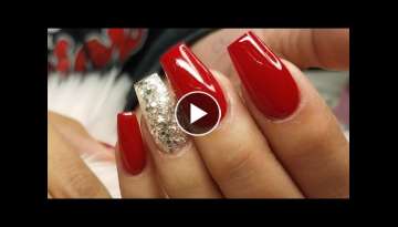 ACRYLIC REFILL FOR BEGINNERS/ From Baby Boomer to Elegant RED Nails