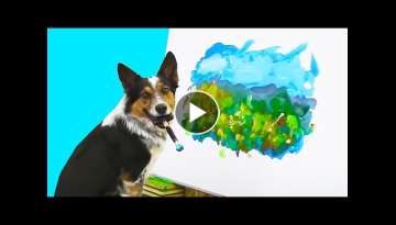 Dog Paints A Landscape That 90% Of People CAN'T DO!