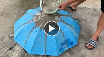 Creative Ideas from Cement and Rain Umbrellas - Fantastic Garden Design from Recyclables