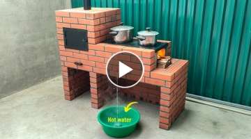 Amazing how to make a four in one wood stove / Hot water stove