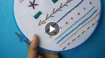 Hand Embroidery for Beginners - Part 2 | 10 Basic Stitches | HandiWorks #52