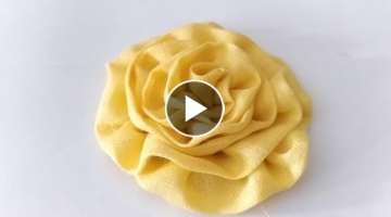 How To Make Flower Out Of Fabric || Easy Fabric Flower