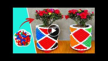 DIY How To Make Beautiful Plant Pots From Plastic Bottle Cap, Amazing Garden Ideas