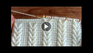 Super Easy Knitting Tunisian Baby Blanket - Tunus işi Muhteşem Battaniye Yelek Örgü Modeli..
