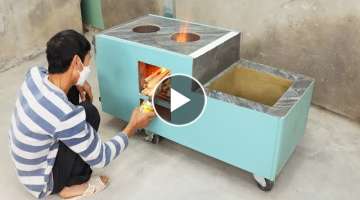 Creative wood stove - How to make a versatile and effective wood stove from an old refrigerator