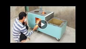 Creative wood stove - How to make a versatile and effective wood stove from an old refrigerator