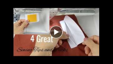 4 Great Sewing Tips and Tricks that help you sew easier | Sewing Techniques #53 | Sewing Hacks